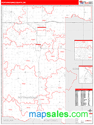 Pottawatomie County, OK Zip Code Wall Map