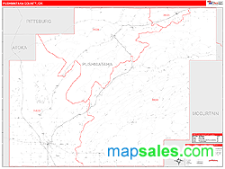 Pushmataha County, OK Wall Map