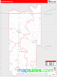 Seminole County, OK Zip Code Wall Map