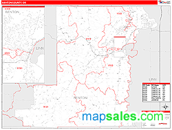 Benton County, OR Zip Code Wall Map