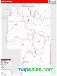 Harney County, OR Zip Code Wall Map
