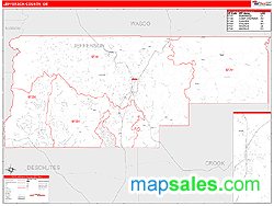 Jefferson County, OR Wall Map