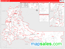 Marion County, OR Zip Code Wall Map