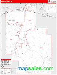 Morrow County, OR Zip Code Wall Map