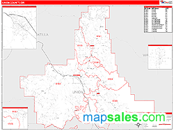 Union County, OR Zip Code Wall Map