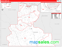 Wasco County, OR Zip Code Wall Map