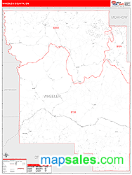 Wheeler County, OR Zip Code Wall Map