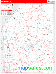 Butler County, PA Wall Map