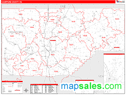 Crawford County, PA Zip Code Wall Map