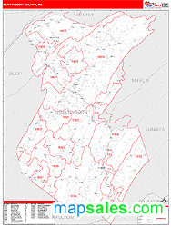 Huntingdon County, PA Wall Map