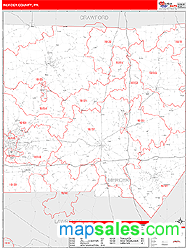 Mercer County, PA Wall Map