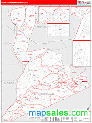 Northumberland County, PA Wall Map