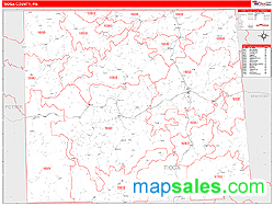 Tioga County, PA Wall Map