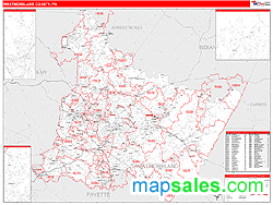 Westmoreland County, PA Zip Code Wall Map