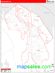 Bristol County, RI Wall Map