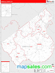 Abbeville County, SC Wall Map