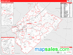 Aiken County, SC Zip Code Wall Map