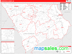 Chesterfield County, SC Wall Map