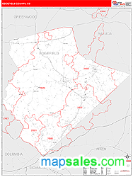 Edgefield County, SC Zip Code Wall Map