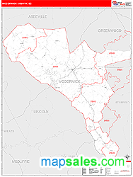 McCormick County, SC Wall Map