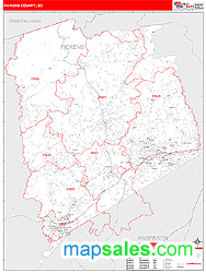 Pickens County, SC Wall Map