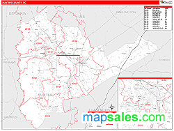 Sumter County, SC Zip Code Wall Map