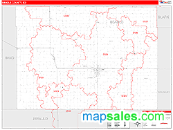 Beadle County, SD Zip Code Wall Map