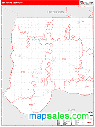 Bon Homme County, SD Zip Code Wall Map