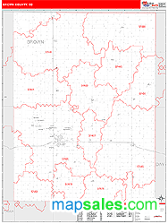 Brown County, SD Wall Map