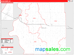 Brule County, SD Wall Map