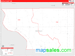 Buffalo County, SD Zip Code Wall Map