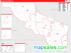 Charles Mix County, SD Zip Code Wall Map