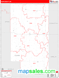 Clark County, SD Zip Code Wall Map