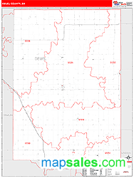 Deuel County, SD Zip Code Wall Map
