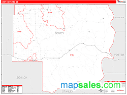 Dewey County, SD Zip Code Wall Map