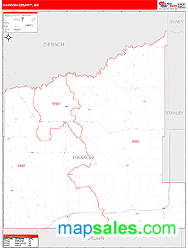 Haakon County, SD Wall Map