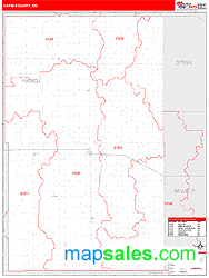 Hand County, SD Zip Code Wall Map
