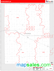 Hanson County, SD Zip Code Wall Map