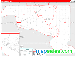 Hughes County, SD Wall Map