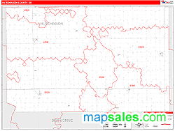 Hutchinson County, SD Wall Map