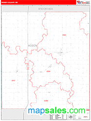 Moody County, SD Zip Code Wall Map