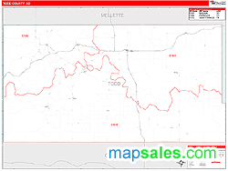 Todd County, SD Zip Code Wall Map