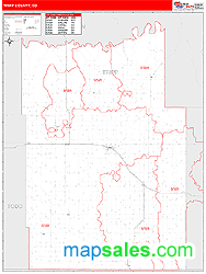 Tripp County, SD Zip Code Wall Map