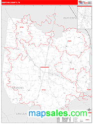 Bedford County, TN Zip Code Wall Map