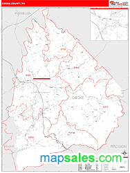 Cocke County, TN Wall Map