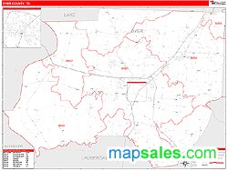 Dyer County, TN Zip Code Wall Map