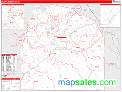 Franklin County, TN Wall Map