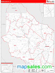 Gibson County, TN Zip Code Wall Map