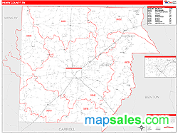 Henry County, TN Wall Map