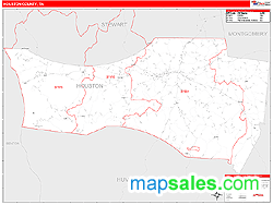 Houston County, TN Wall Map